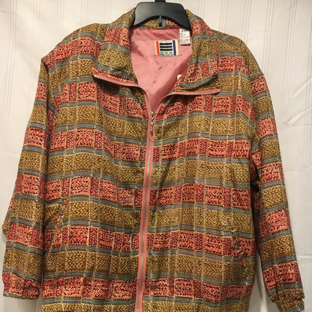 Vintage EVR Women’s 100% Silk Windbreaker Jacket